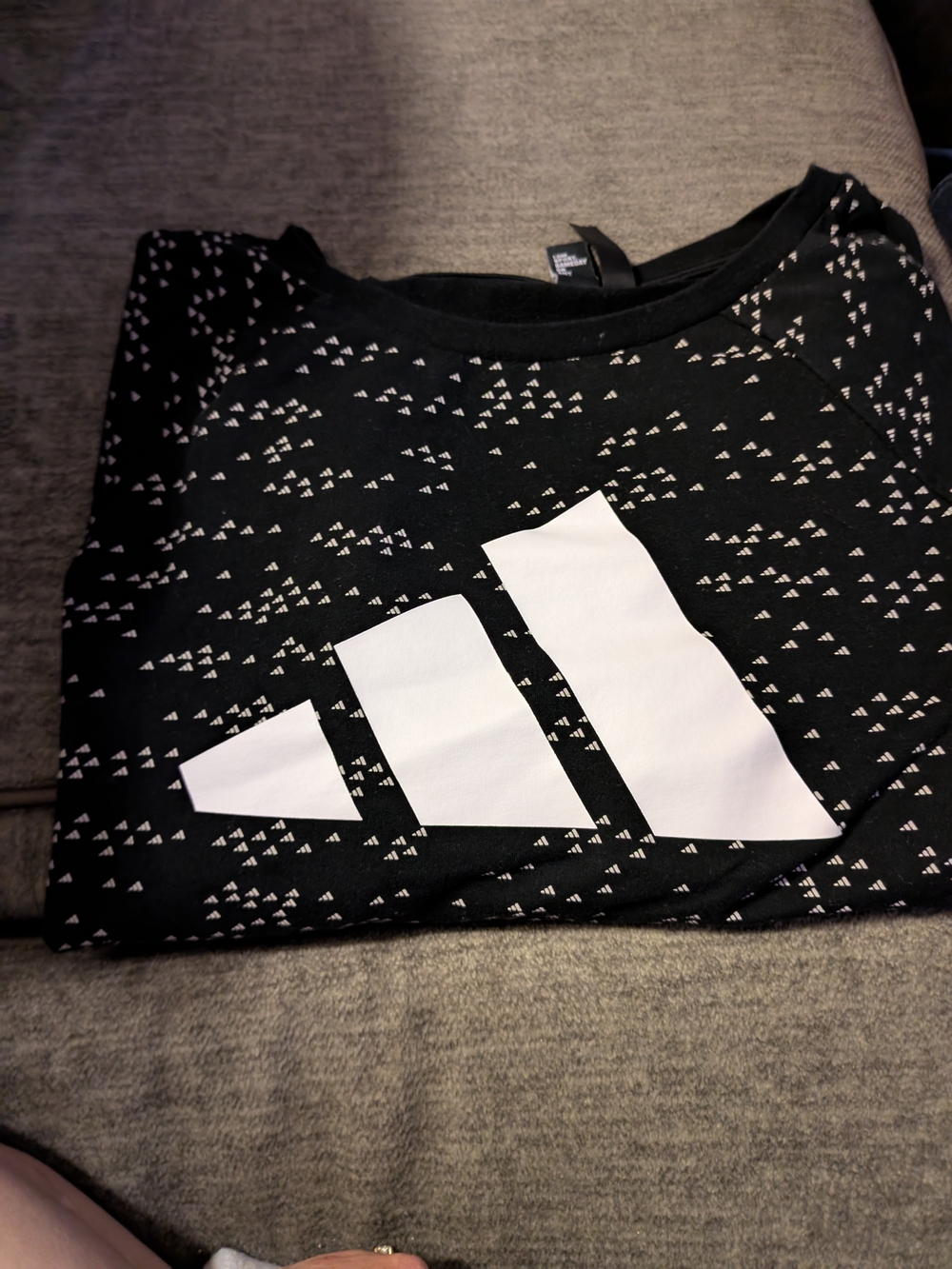 Adidas Black Logo Crewneck Sweatshirt - White Logo